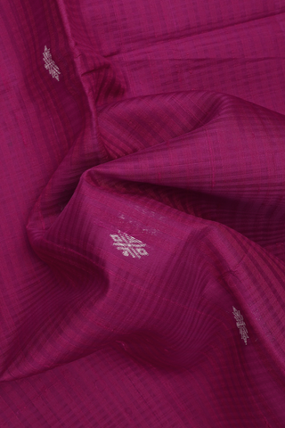 Raw Silk Saree In Berry Purple With Zari Buttas