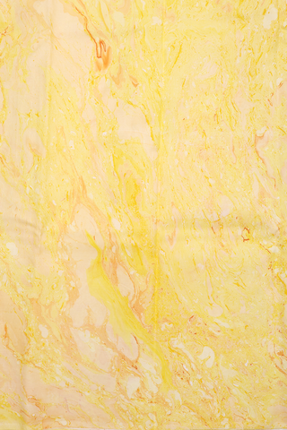 Stone Texture Design Yellow And Orange Hand Marble Silk Saree