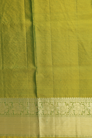 Brocade Design Bold Green Kanchipuram Pavadai Sattai Material