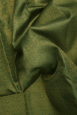 Brocade Design Dark Green Kanchipuram Silk Saree