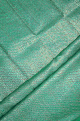 Brocade Design Peacock Green Kanchipuram Silk Saree