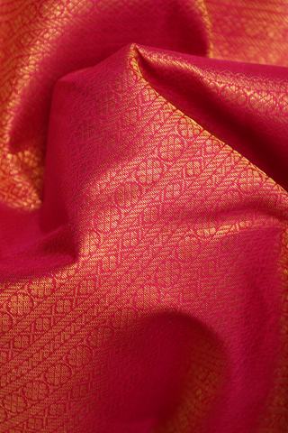 Brocade Design Rani Pink Kanchipuram Silk Saree