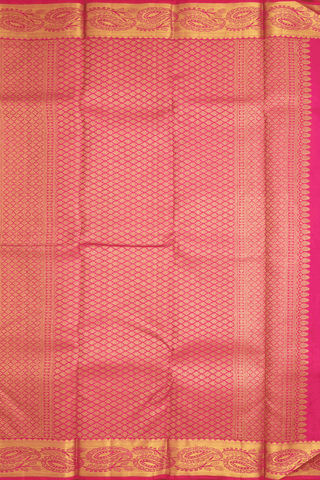 Brocade Zari Design Rani Pink Kanchipuram Silk Saree