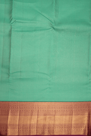 Brocade Zari Design Sea Green Kanchipuram Silk Saree