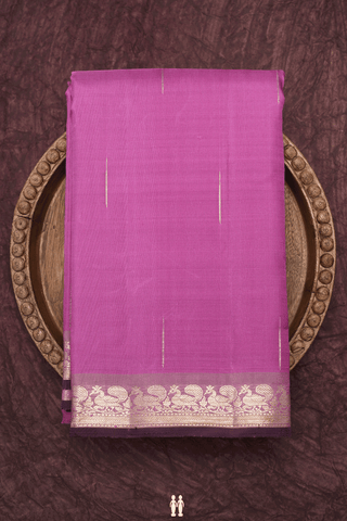 Malli Moggu Buttas Lotus Pink Kanchipuram Silk Saree