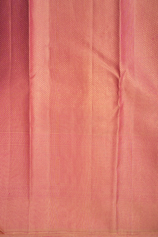 Kanchipuram Silk Saree In Pink With Zari Buttas