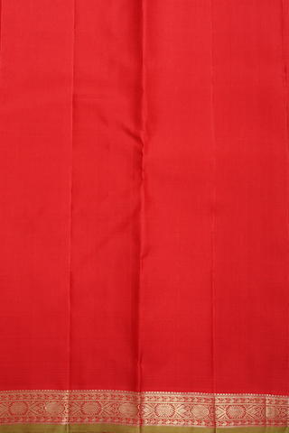 Rudraksh Zari Buttis Chilli Red Kanchipuram Silk Saree