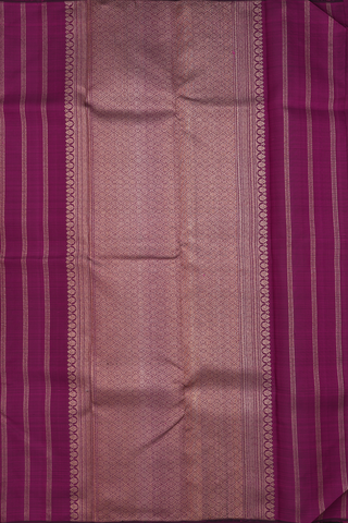 Kanchipuram Silk Saree In Berry Purple With Traditional Motifs