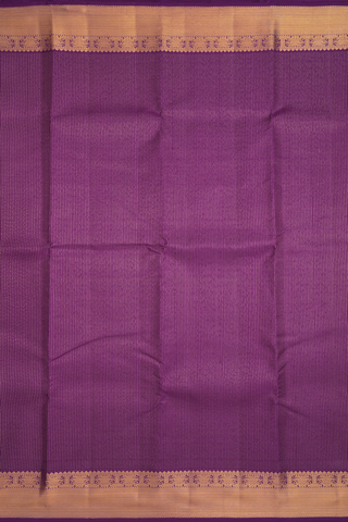 Kanchipuram Silk Saree In Grape Purple With Stripes Design