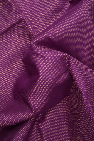 Kanchipuram Silk Saree In Grape Purple With Stripes Design