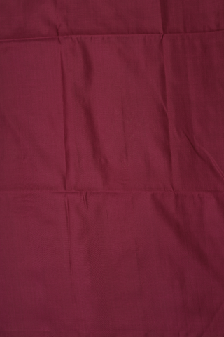 Soft Silk Saree In Mulberry Red With Brocade Zari Design