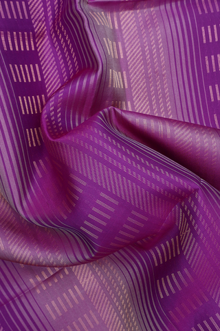 Allover Stripes Design Purple Soft Silk Saree