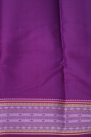 Kanchipuram Silk Saree In Turkish Blue With Rudraksh Buttis