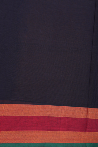 Coimbatore Cotton Saree In Midnight Blue Threadwork Buttas