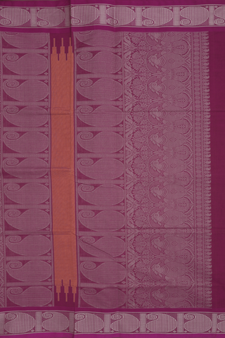 Coimbatore Cotton Saree In Purple With Checks Design