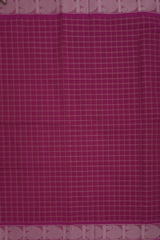 Coimbatore Cotton Saree In Purple With Checks Design