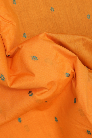 Allover Threadwork Buttis Honey Orange Kalyani Cotton Saree