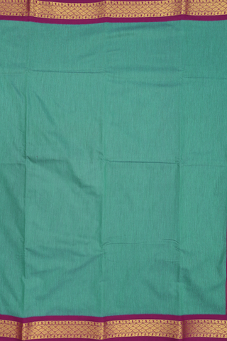 Apoorva Cotton Saree In Dusty Green With Contrast Border