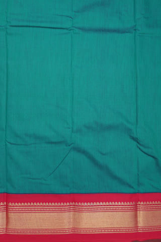 Apoorva Cotton Saree In Pine Green With Star Zari Buttas