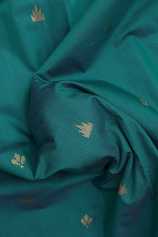 Nine Yards Apoorva Cotton Saree In Teal Green With Zari Butta