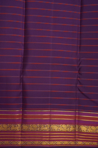 Checks Design Deep Purple Kanchipuram Silk Saree
