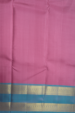 Checks Design Orchid Pink Kanchipuram Silk Saree