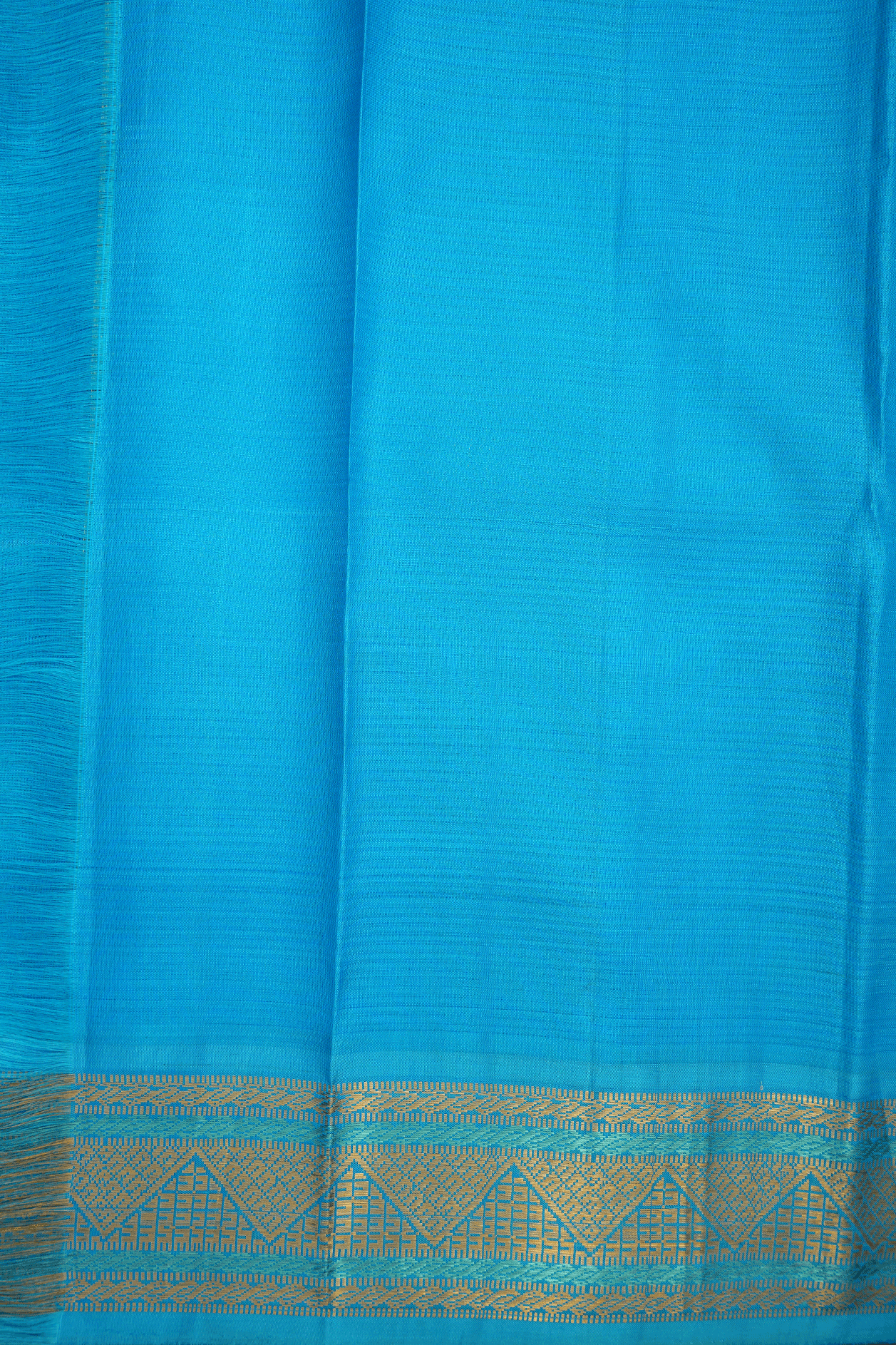 Checks Design Cerulean Blue Kanchipuram Silk Saree – Sundari Silks