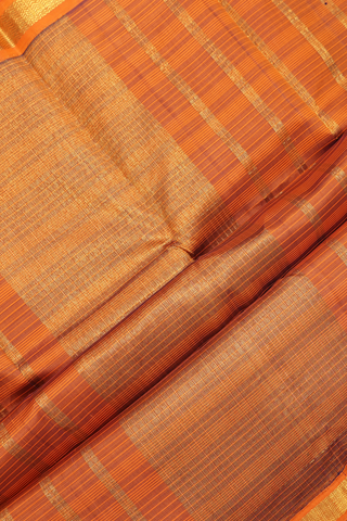 Checks Design Dark Green Kanchipuram Silk Saree