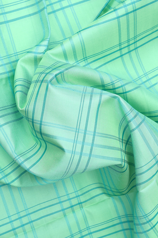 Checks Design Green Soft Silk Saree