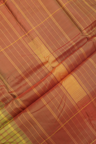 Checks Design Sunflower Yellow Kanchipuram Silk Saree