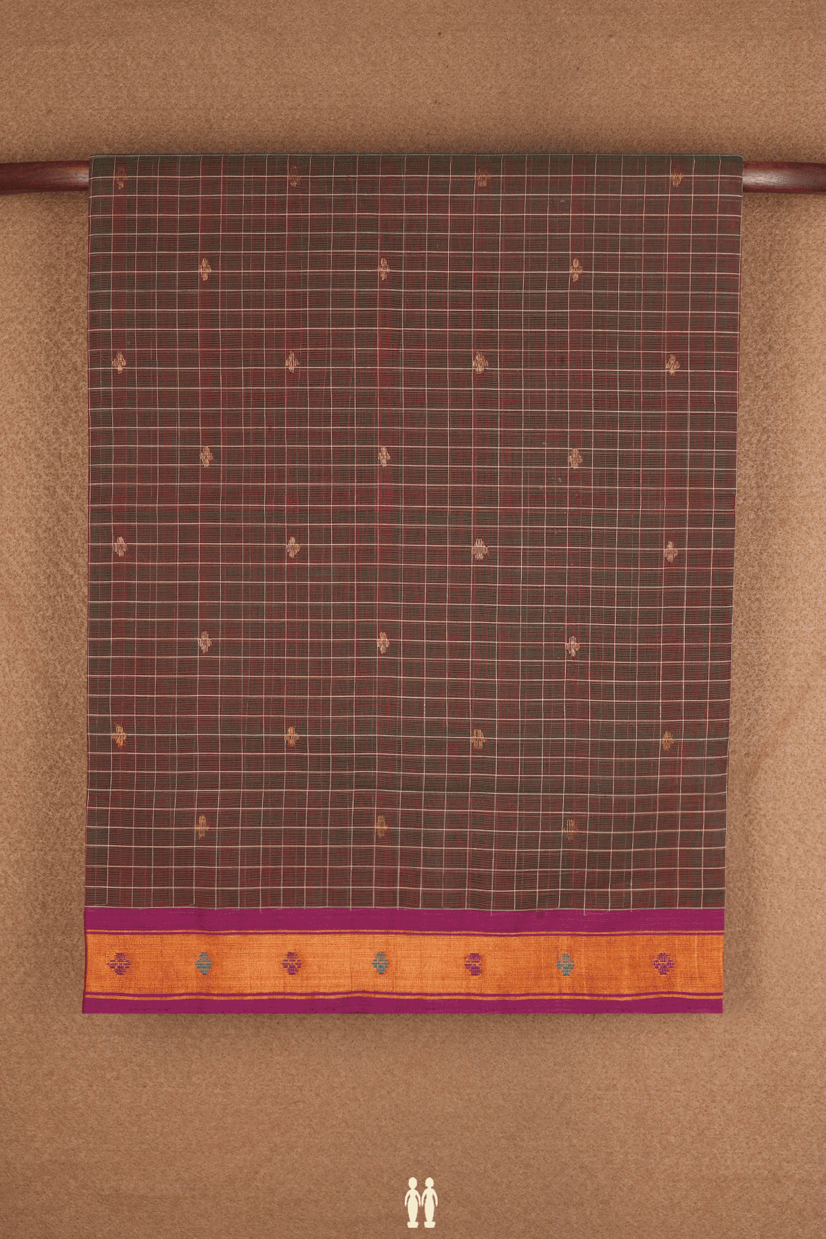 Checks With Buttis Manthulir Venkatagiri Cotton Saree