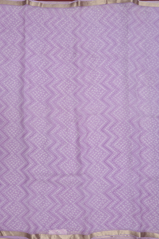 Chevron Printed Design Dusty Purple Chiffon Saree