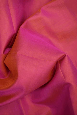 Contrast Border Plain Coral Pink Patola Silk Saree