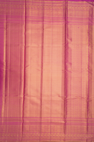 Kanchipuram Silk Saree In Magenta With Floral Design