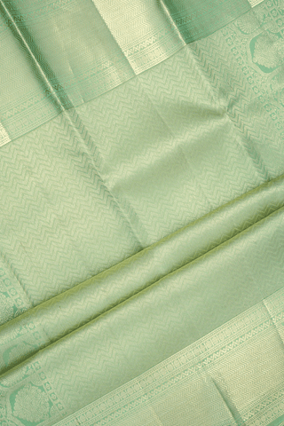 Vanasingaram Zari Design Pastel Green Kanchipuram Silk Saree