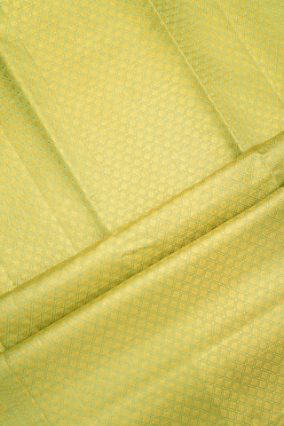 Kanchipuram Silk Saree In Green With Twill Weave Design