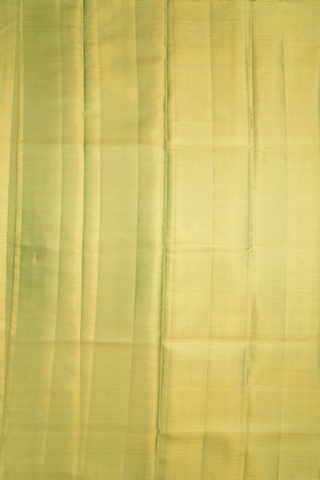 Kanchipuram Silk Saree In Green With Twill Weave Design