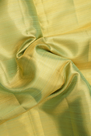 Kanchipuram Silk Saree In Green With Twill Weave Design