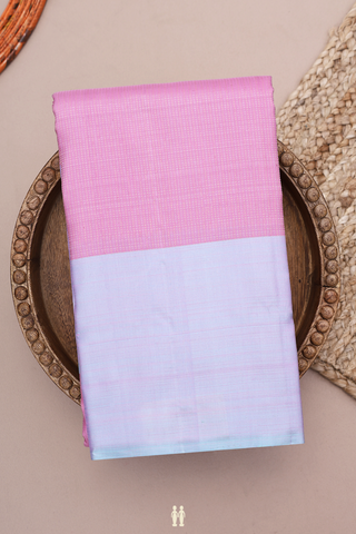 Kanchipuram Silk Saree In Orchid Pink With Zari Striped