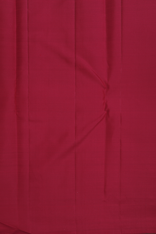 Kanchipuram Silk Saree In Ruby Red With Mandala Zari Design