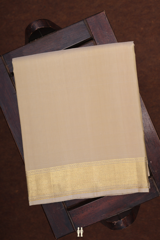 Twill Weave Border Brown Silk Dhoti With Shirt Material