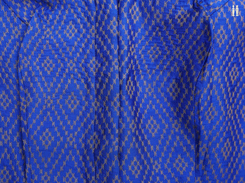 Diamond Design Indigo Blue Semi Banarasi Silk Readymade Blouse