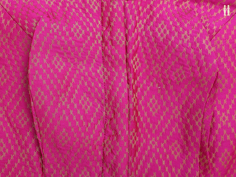 Diamond Design Magenta Semi Banarasi Silk Readymade Blouse