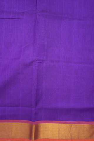 Diamond Zari Border Purple Traditional Silk Cotton Saree