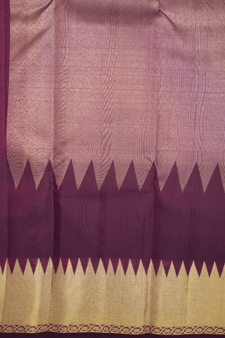 Fancy Zari Design Plum Purple Kanchipuram Silk Saree