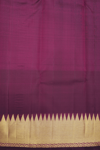 Fancy Zari Design Plum Purple Kanchipuram Silk Saree