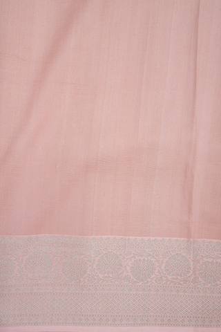 Floral Digital Printed Baby Pink Tussar Silk Saree