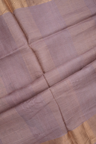 Botanical Digital Printed Dusty Purple Tussar Silk Saree