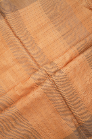 Floral Printed Design Blush Pink Tussar Silk Saree