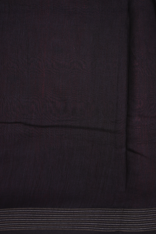 Floral Printed Design Plum Purple Tussar Silk Saree